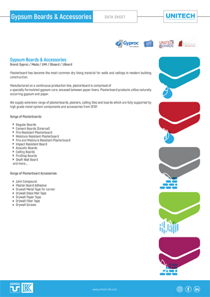 Gypsum Boards & Accessories